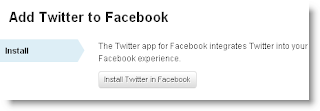 install twitter in facebook