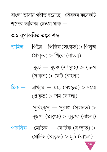 বাংলা ভাষার শব্দ | প্রথম অধ্যায় | সপ্তম শ্রেণীর বাংলা ব্যাকরণ ভাষাচর্চা | WB Class 7 Bengali Grammar