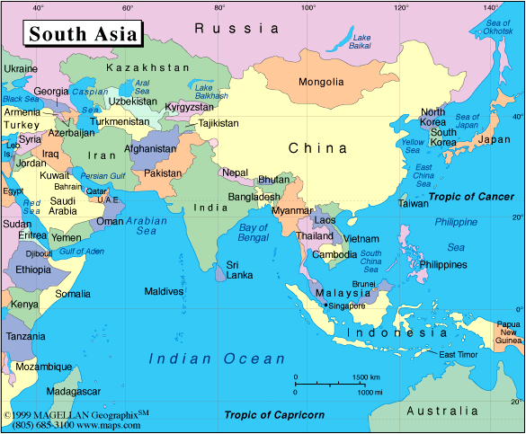 Map Of South Asia Outline. South+asia+map+physical