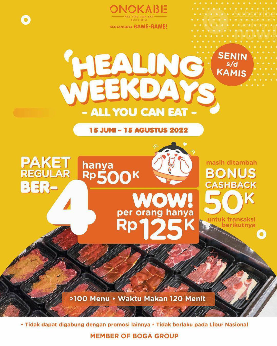 Promo ONOKABE WEEKDAYS PAKET HEALING AYCE