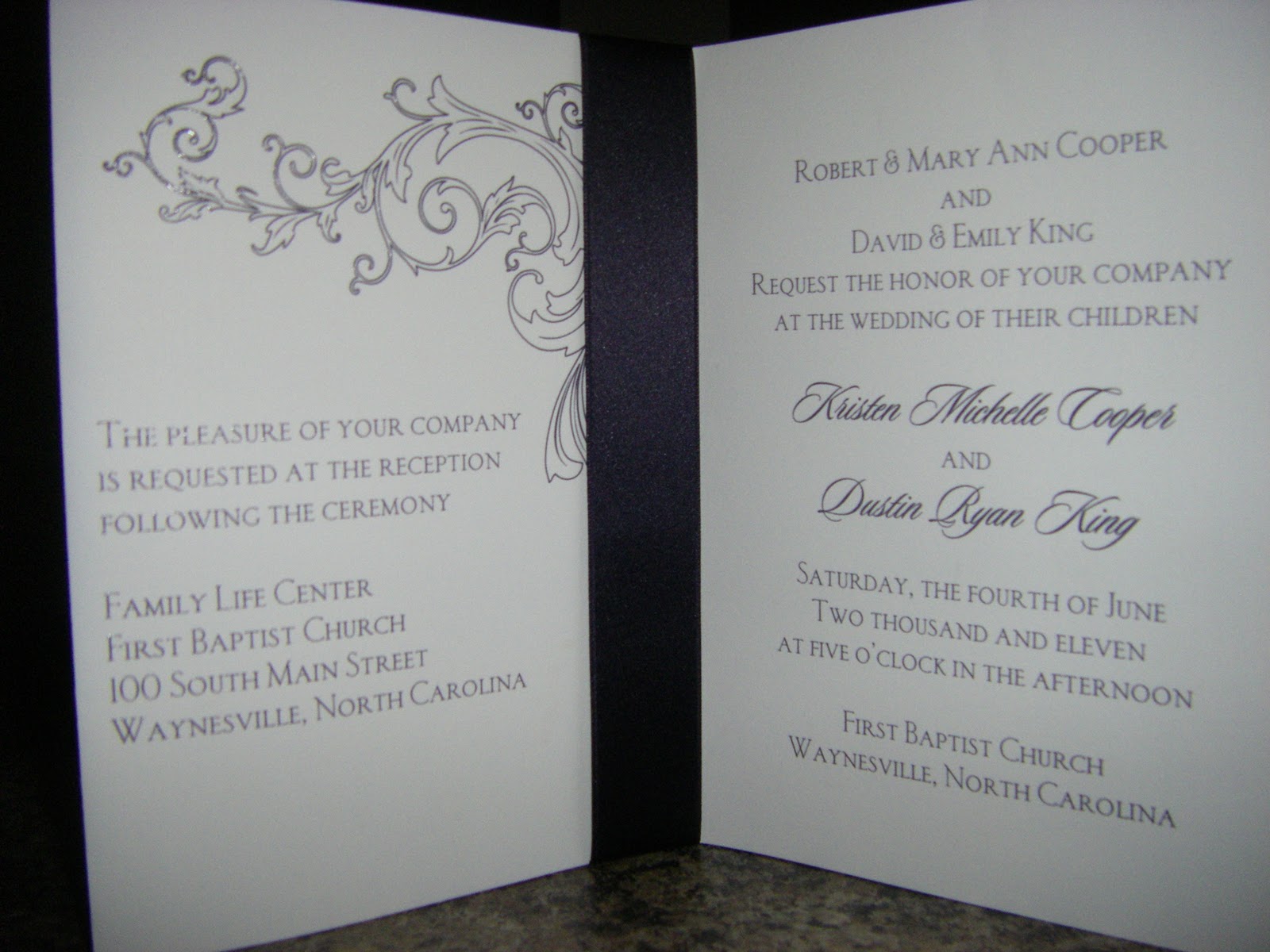 church wedding invites