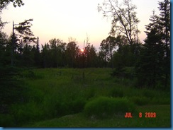 Sunset around midnight