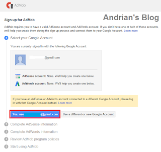 Cara Mendaftar Google AdSense Melalui AdMob