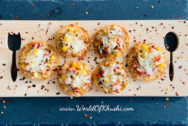 Chatpati Papdi Pizza Bites | Recipe