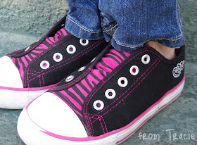 pink and black zebra shoes