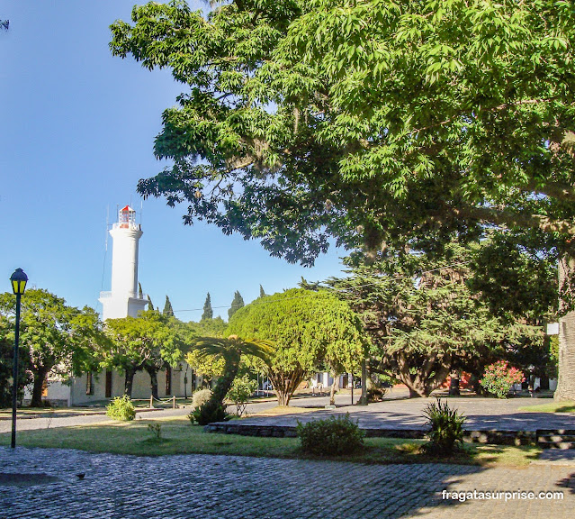 Plaza Mayor e Farol de Colonia del Sacramento no Uruguai