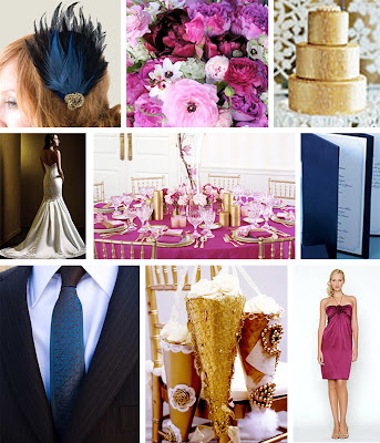 Color Palette Gold Magenta and Navy Blue Zenadia Design