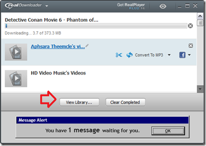 ดาวน์โหลดวีดีโอด้วย realplayer