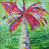 Christmas Palm, Contemporary Landscape Paintings by Arizona Artist Amy Whitehouse