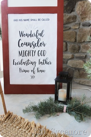 christmas sign lantern