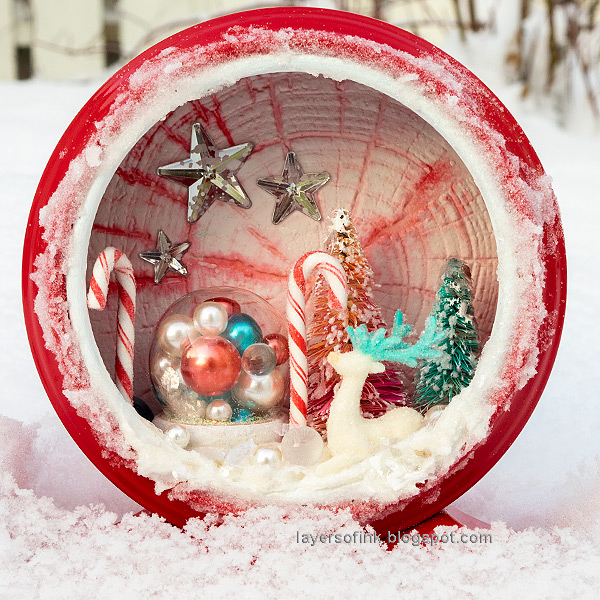 Layers of ink - Magical Christmas Clock Tutorial by Anna-Karin Evaldsson.