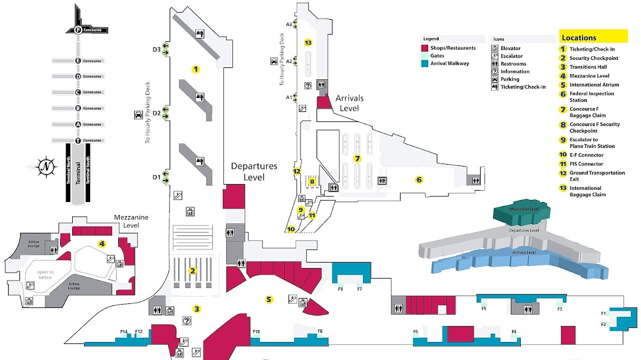 Miami International Airport Terminal Map