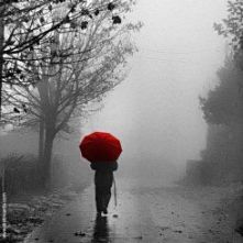 Realidade Inventada: A senhora de guarda chuva vermelho!