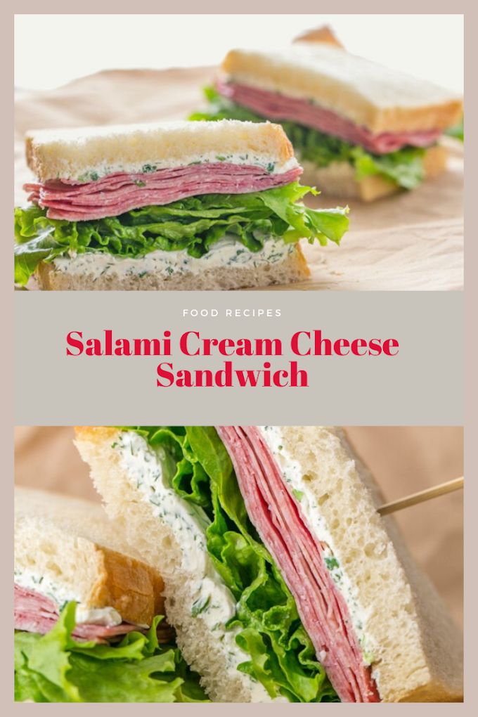 Salami Cream Cheese Sandwich