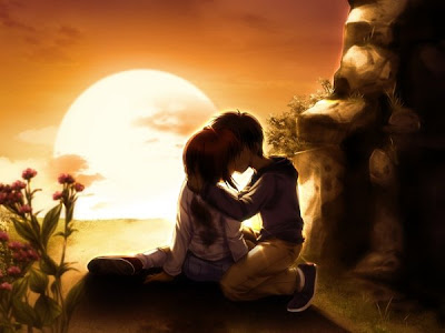 in love anime images. anime boy and girl in love.