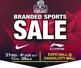 Sunlight Branded Sports Sale at Danga City Mall Expo Hall (31 May - 4 June 2017)