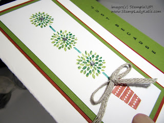 Card with a half-cut front featuring Stampin'UP!'s Vertical Greeting stamp set