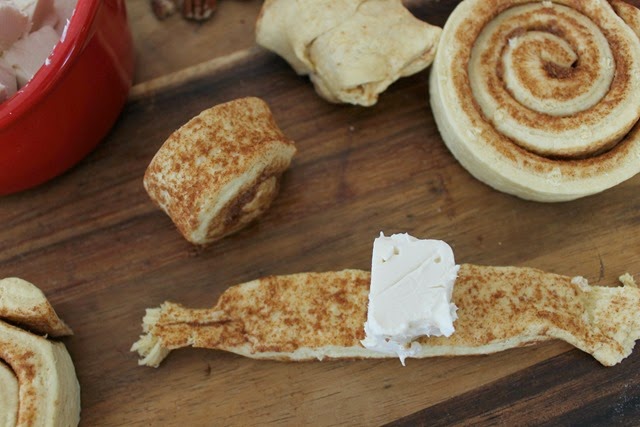 cream cheese and sweet rolls