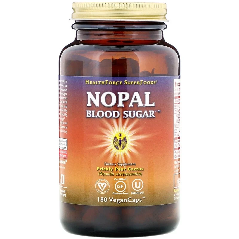 HealthForce Superfoods, Nopal Blood Sugar, 180 VeganCaps