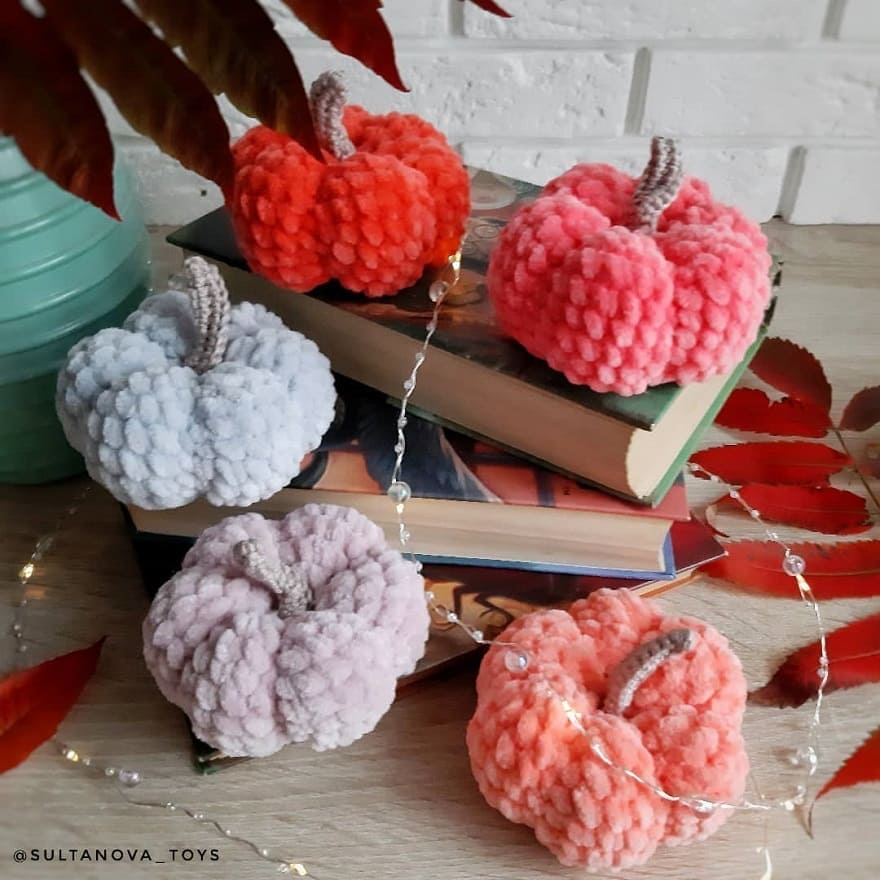 Crochet plush pumpkin
