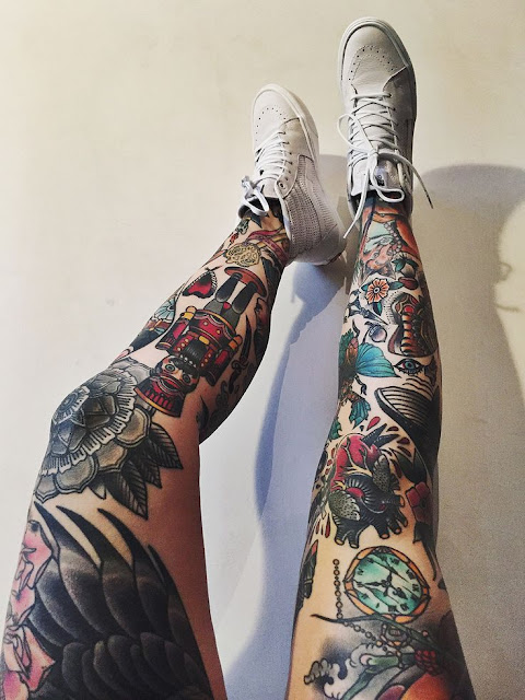 22 ideias bacanas de tatuagens Sleeve para as pernas