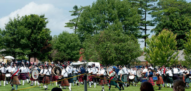 Part of the Mass Bands event at the opening of the Orillia Scottish Festival in 2015