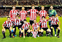 ATHLETIC CLUB DE BILBAO - Bilbao, España - Temporada 2009-10 - Amorebieta, Aitor Ocio, Fernando Llorente, Yeste y Gorka Iraizoz; Gurpegui, Muniain, Susaeta, Etxeberría, Iraola y Castillo - ATHLETIC CLUB DE BILBAO 3 (Fernando Llorente 2 y Muniain), AUSTRIA DE VIENA 0 - 17/09/2009 - Europa League, fase de grupos - Bilbao, estadio de San Mamés