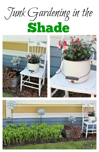 Perennials & Annuals for a Shady Junk Garden Vignette