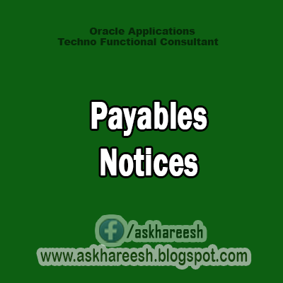 Payables Notices