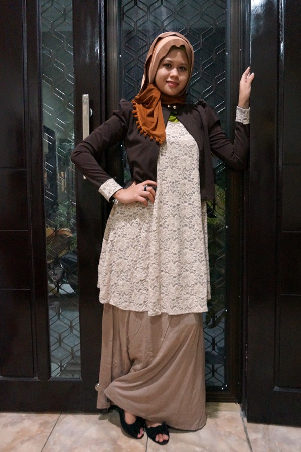 Gambar Baju Gamis Muslim Brokat Terbaru 2015, Gambar Baju Gamis Muslim 