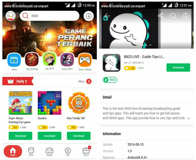 9apps android app market screenshot overview