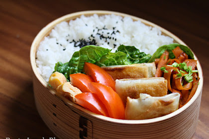 Bento# 162: Frühlingsrollen Ferner Teriyaki-Karotten, Gastbeitrag Bei Dem Rezeptkasten Dieser Erdbeerlounge