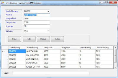 Kembali lagi di Penggunaan ComboBox pada VB  VB .Net - Cara Memunculkan Data Jika ComboBox Di Klik