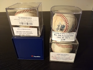 mlb game used baseballs authenticated