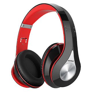  Bluetooth Headphones Over Ear, Hi-Fi Stereo Wireless Headset, Foldable, Soft Memory-Protein Earmuffs