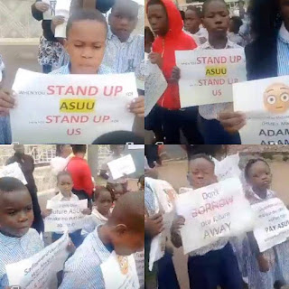Osun School Pupils Protest Against ASUU Strike