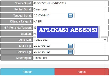 Aplikasi absen guru