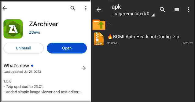 Bgmi Auto Headshot Config And Zarchiver App