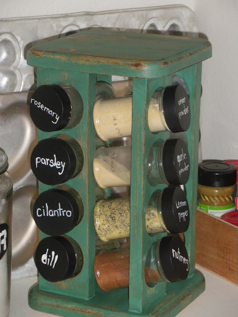  spice rack makeover with chalk paint