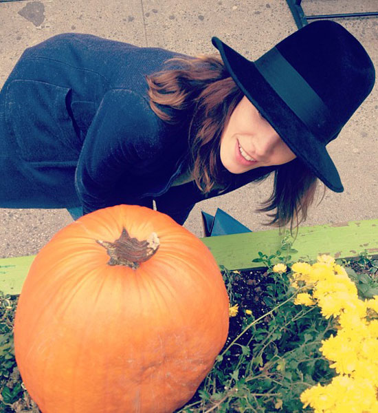 A Pumpkin, A Fedora, A Bunny and Alexa Chung