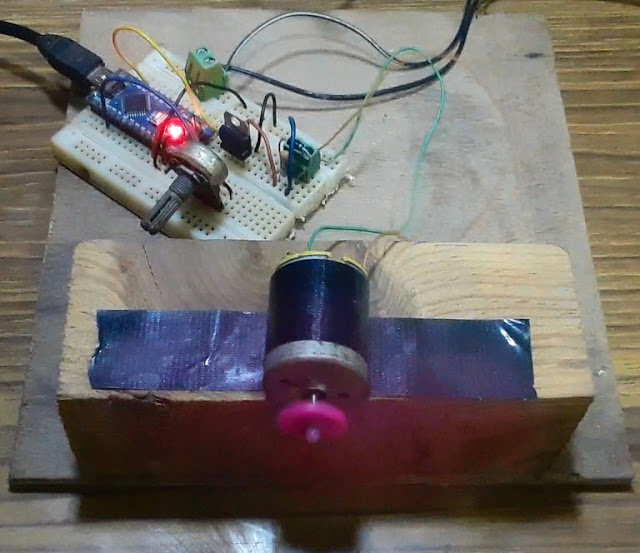 DC motor control with TIP122 and Arduino