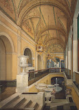 Interiors of the Winter Palace. The Winter Garden of Empress Alexandra Fyodorovna by Edward Petrovich Hau - Architecture, Interiors Drawings from Hermitage Museum