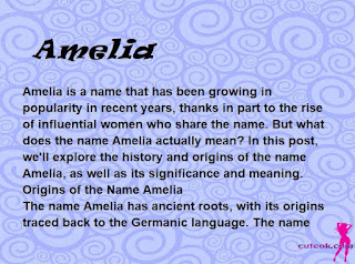 meaning of the name "Amelia"