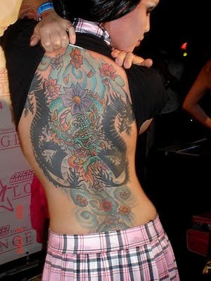 cute dragon tattoo designs flower girl for the whole body was in the back, 