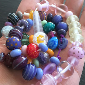 Handmade lampwork glass beads by Laura Sparling