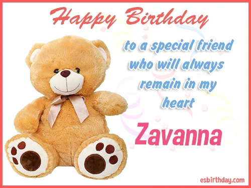 Zavanna Happy birthday friends always