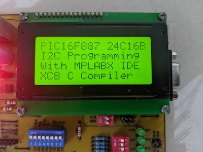 PIC16F887 I2C AT24C16B EEPROM LCD Using XC8