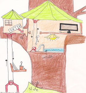 Tree house drawings by elementary students