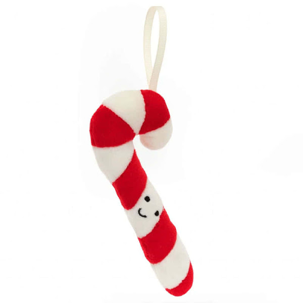 Jellycat Festive Folly Candy Cane soft toy Christmas decoration