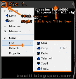 1.Click cmd icon > edit